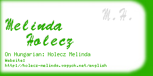 melinda holecz business card